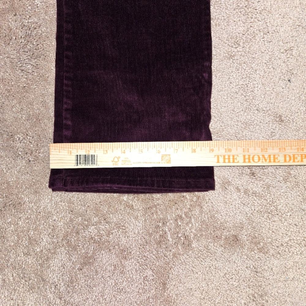 ST JOHNS BAY CORDUROY PANTS MAROON STRAIGHT LEG WOMANS SIZE 10 STRETCH - Picture 6 of 8